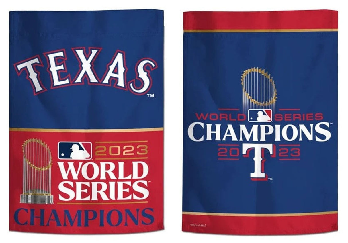 Wincraft Texas Rangers 2 Sided World Series Champ Garden Style Flag 12x18 Fan Gear MLB Texas Rangers