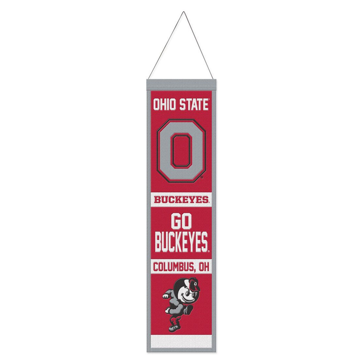 Wincraft Ohio State Buckeyes Heritage Evolution Design Wool Banner 8x32 Fan Gear NCAA Ohio State Buckeyes