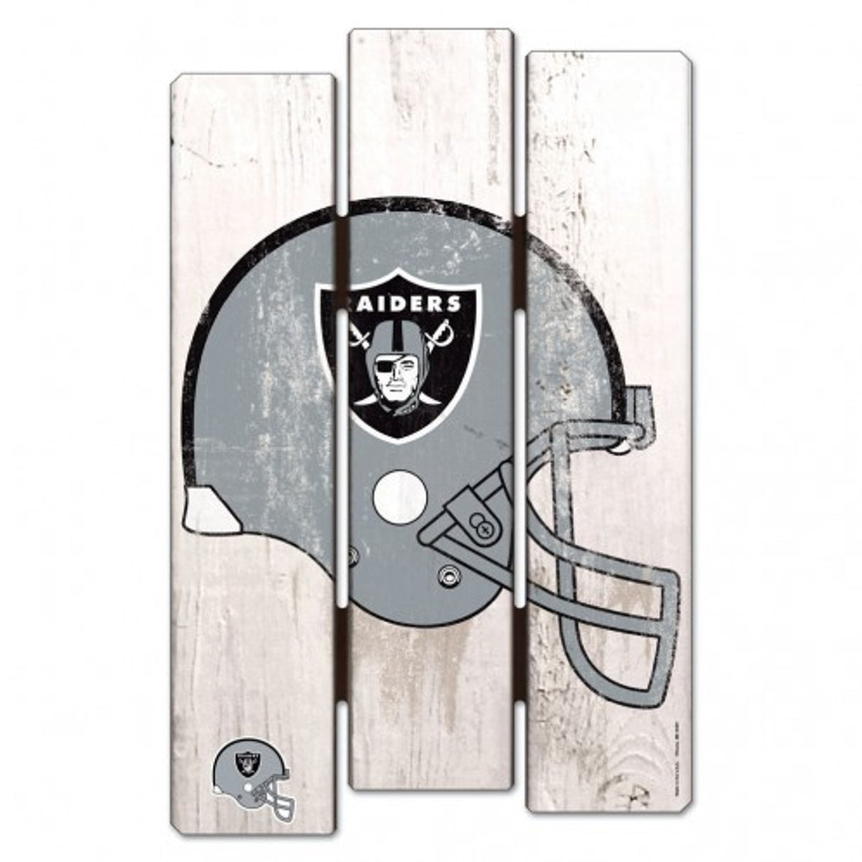 Wincraft Las Vegas Raiders Fence Style Wood Sign 11x17 Fan Gear NFL Las Vegas Raiders