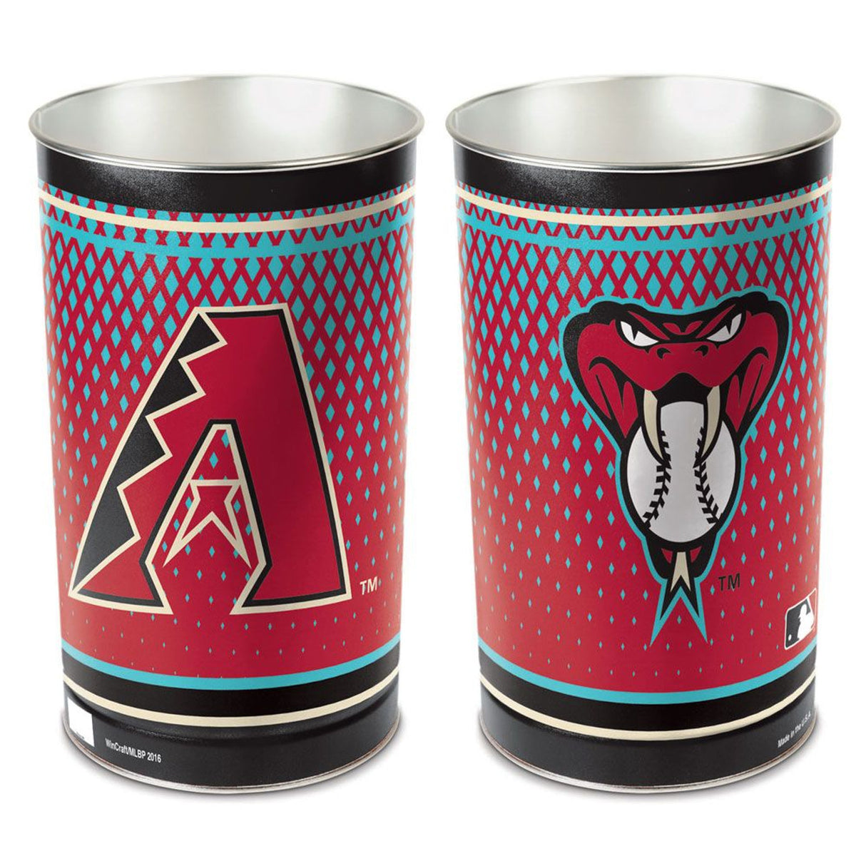 Wincraft Arizona Diamondbacks 15 Inch Wastebasket - Special Order Fan Gear MLB Arizona Diamondbacks