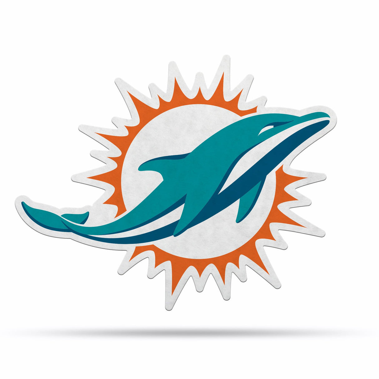 Rico Industries Miami Dolphins Pennant Shape Cut Logo Design Fan Gear NFL Miami Dolphins