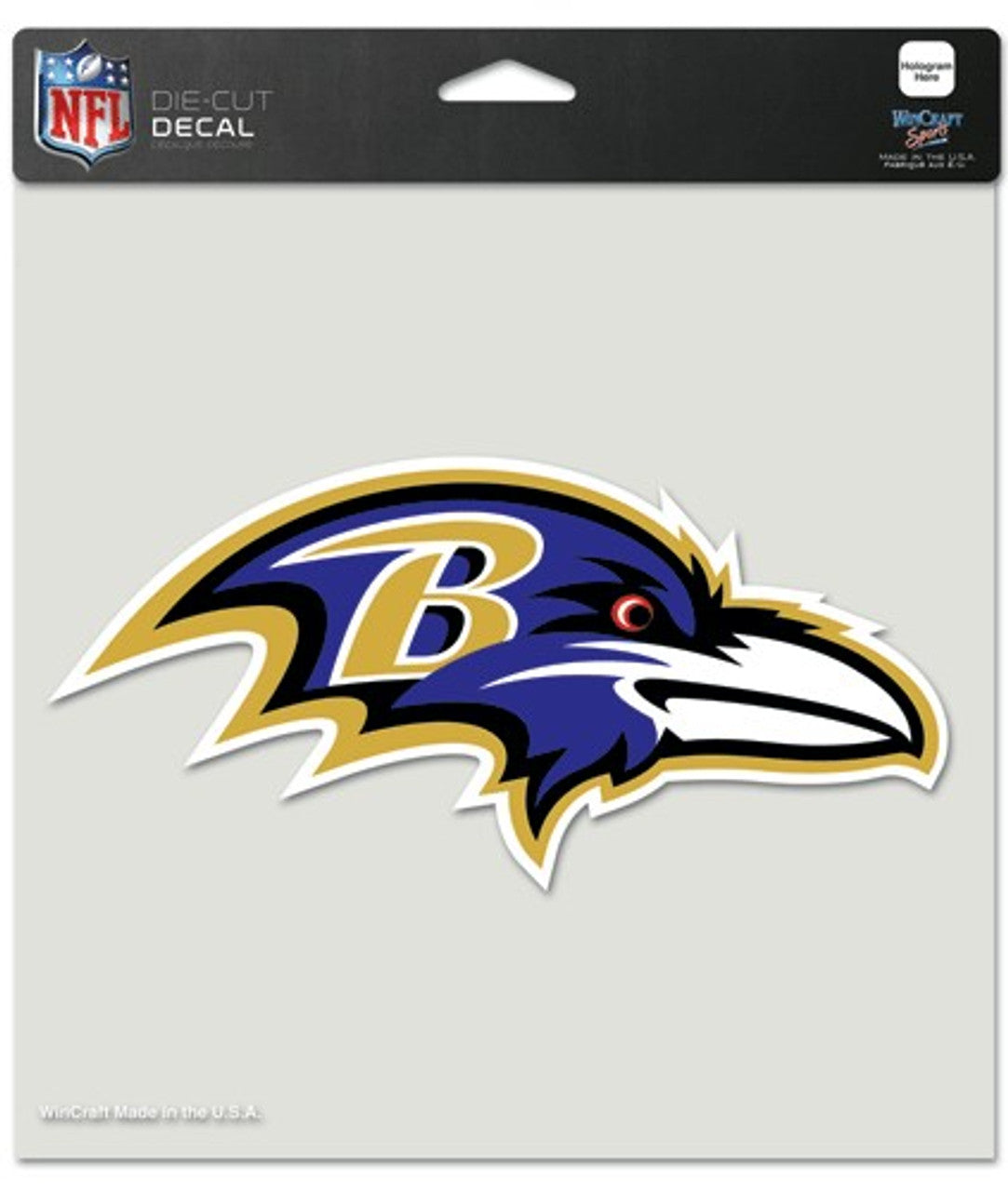Wincraft Baltimore Ravens Color Die Cut Decal 8x8 Fan Gear NFL Baltimore Ravens