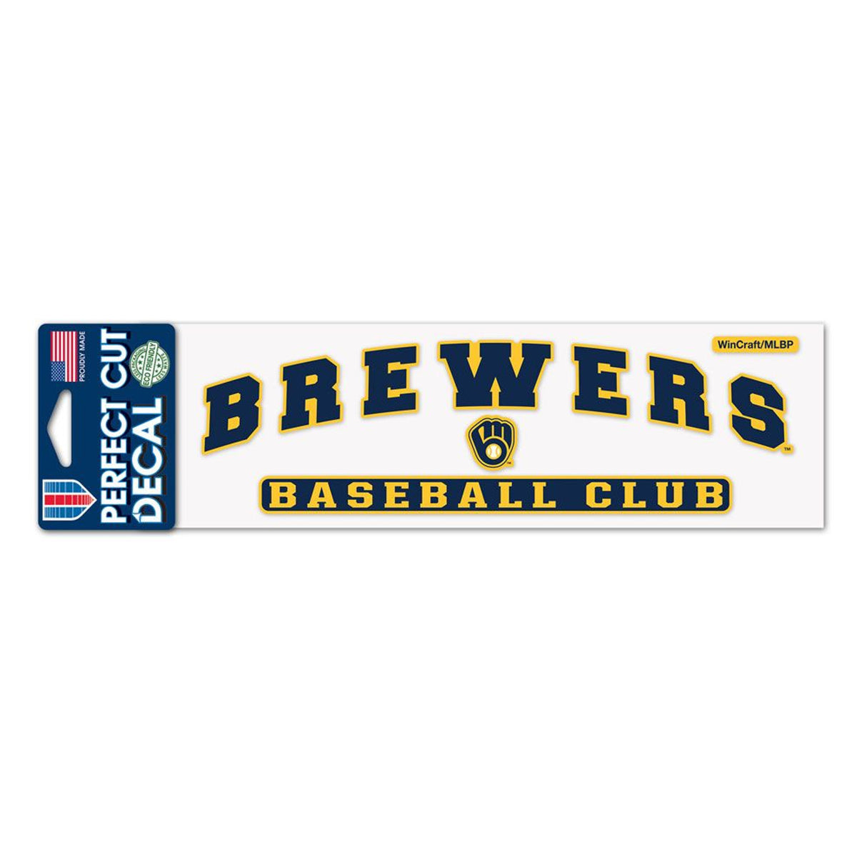Wincraft Milwaukee Brewers Color Perfect Cut Decal 3x10 Fan Gear MLB Milwaukee Brewers