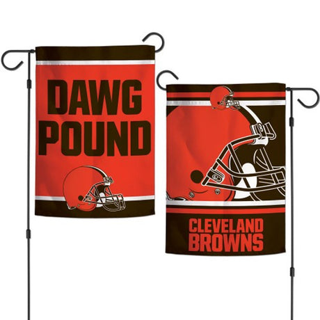 Wincraft Cleveland Browns 2 Sided Slogan Design Garden Style Flag 12x18 - Special Order Fan Gear NFL Cleveland Browns