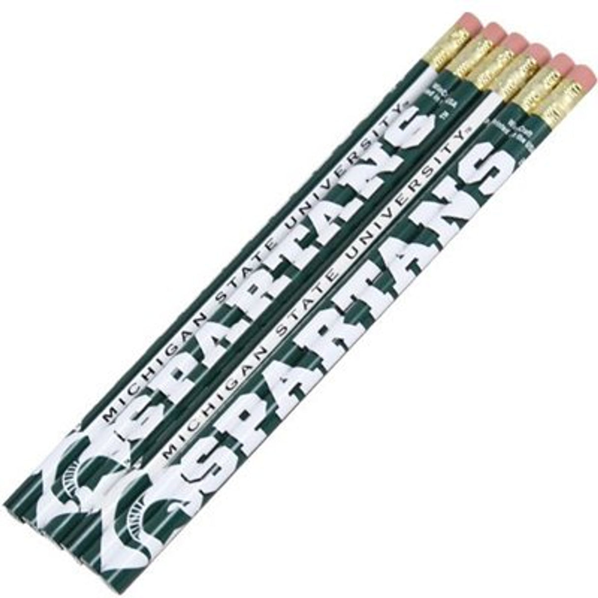 Wincraft Michigan State Spartans 6 Pack Pencil Fan Gear NCAA Michigan State Spartans