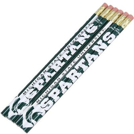 Wincraft Michigan State Spartans 6 Pack Pencil Fan Gear NCAA Michigan State Spartans