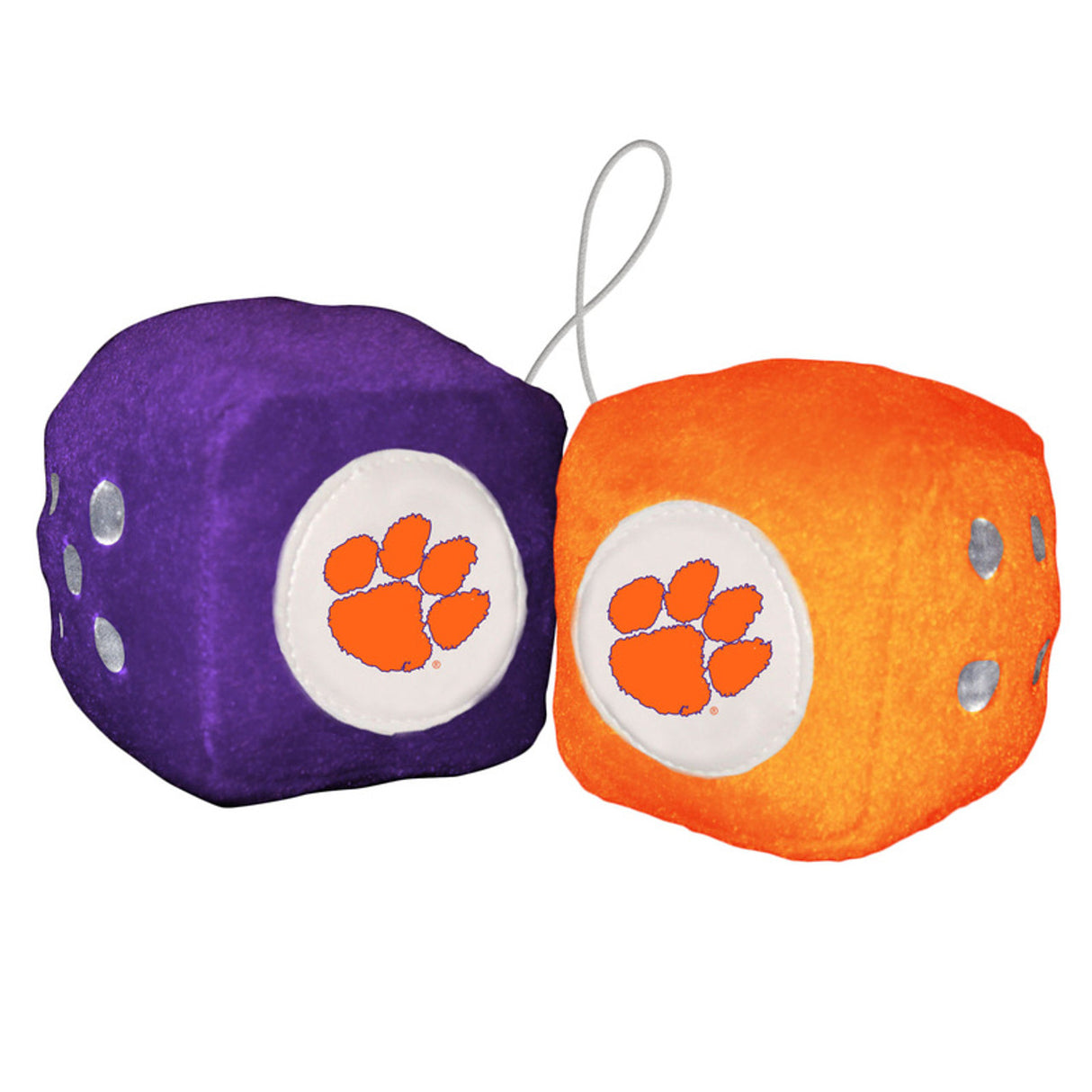 Fremont Die Clemson Tigers Fuzzy Dice Fan Gear NCAA Clemson Tigers