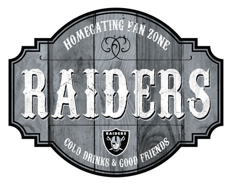 Fan Creations Las Vegas Raiders 12 Inch Homegating Tavern Wood Sign Fan Gear NFL Las Vegas Raiders