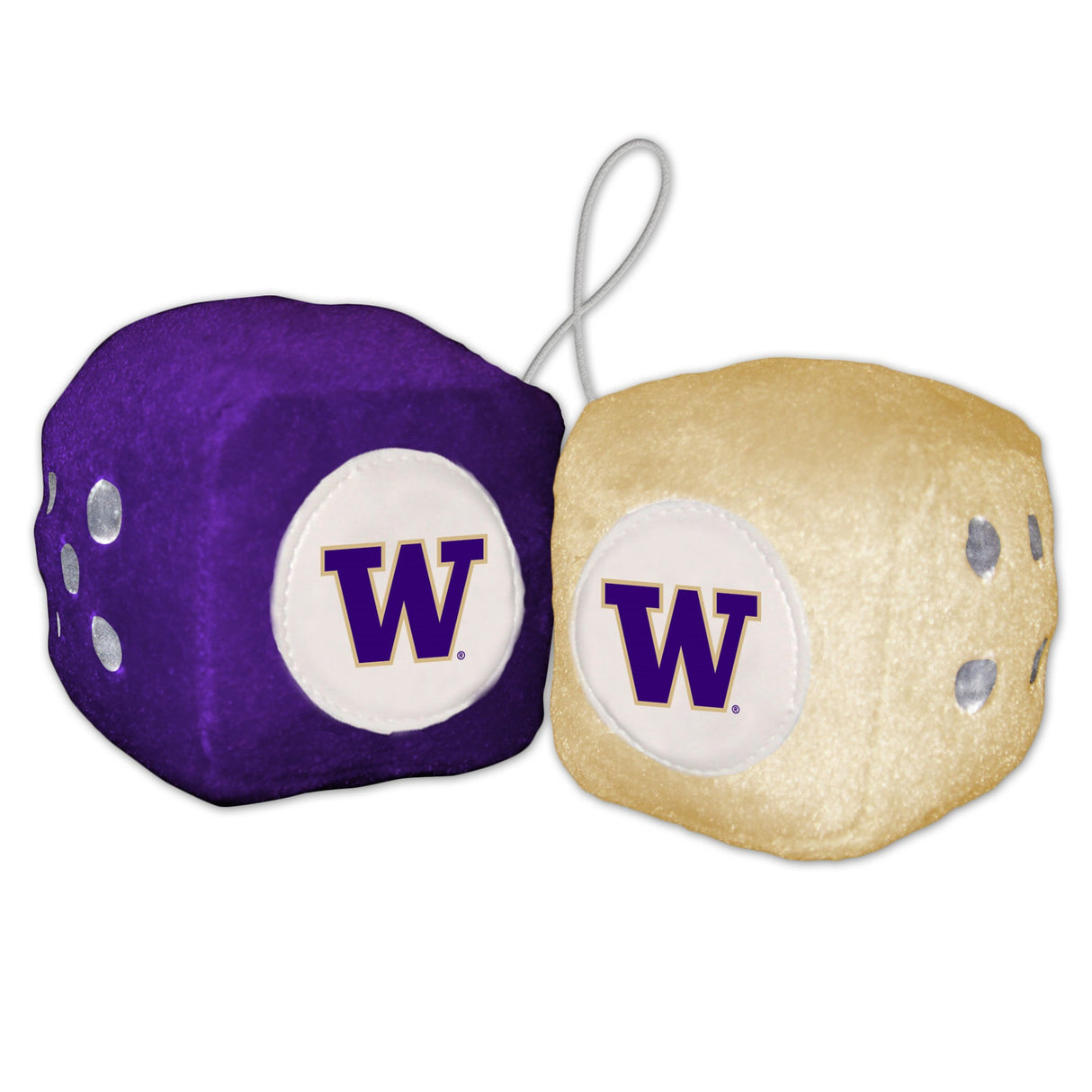 Fremont Die Washington Huskies Fuzzy Dice Fan Gear NCAA Washington Huskies