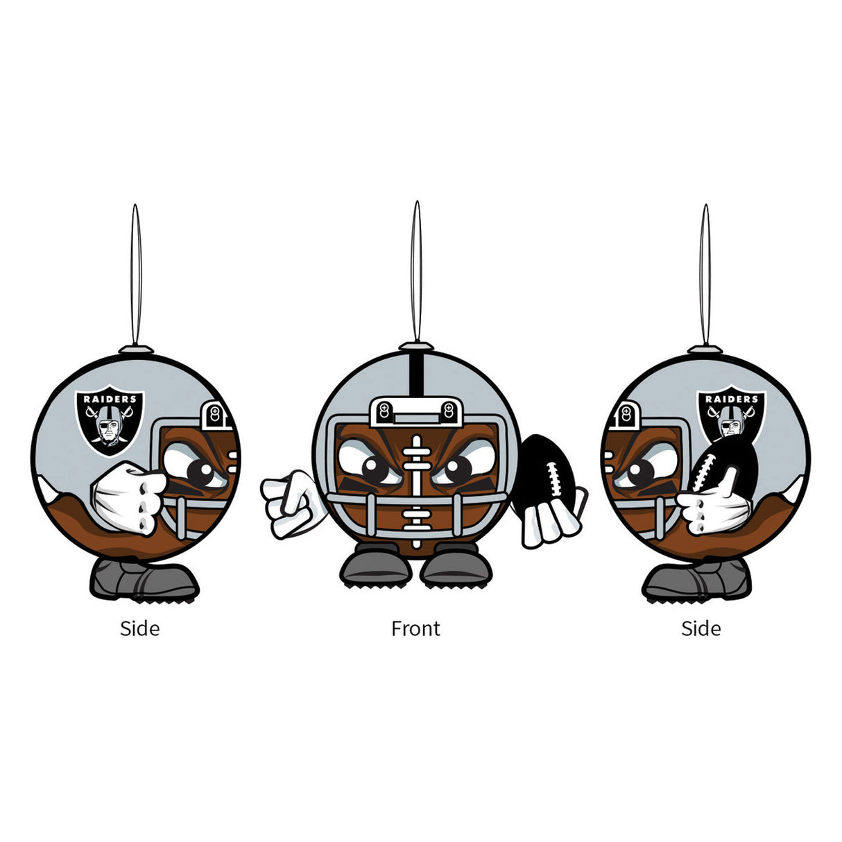 Evergreen Enterprises Las Vegas Raiders Football Head Ornament Fan Gear NFL Las Vegas Raiders