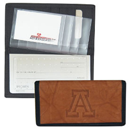 Rico Industries Arizona Wildcats Leather/Nylon Embossed Checkbook Cover Fan Gear NCAA Arizona Wildcats