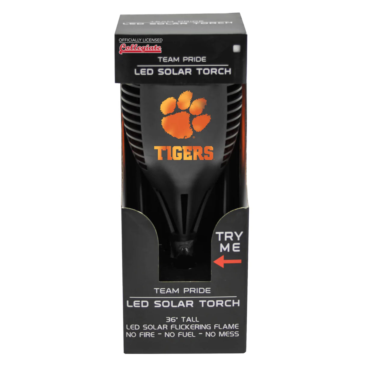 Sporticulture Clemson Tigers LED Solar Torch Fan Gear NCAA Clemson Tigers