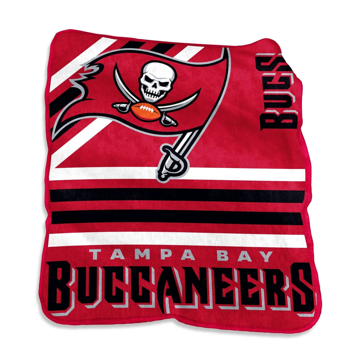 Logo Brands Tampa Bay Buccaneers Raschel Throw Blanket 50x60 Fan Gear NFL Tampa Bay Buccaneers