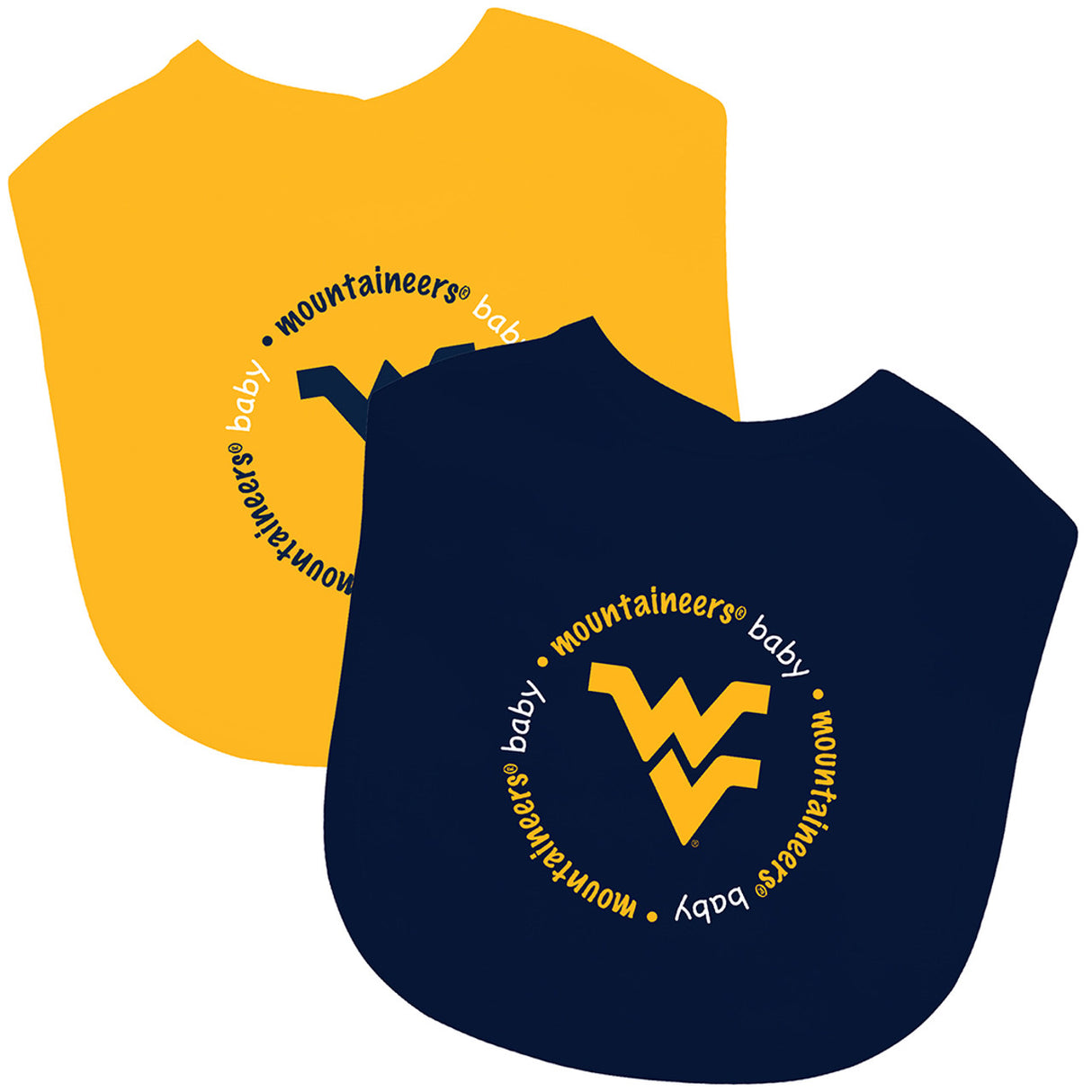 Masterpieces Puzzle Company West Virginia Mountaineers 2 Pack Baby Bib Fan Gear NFL West Virginia Mountaineers