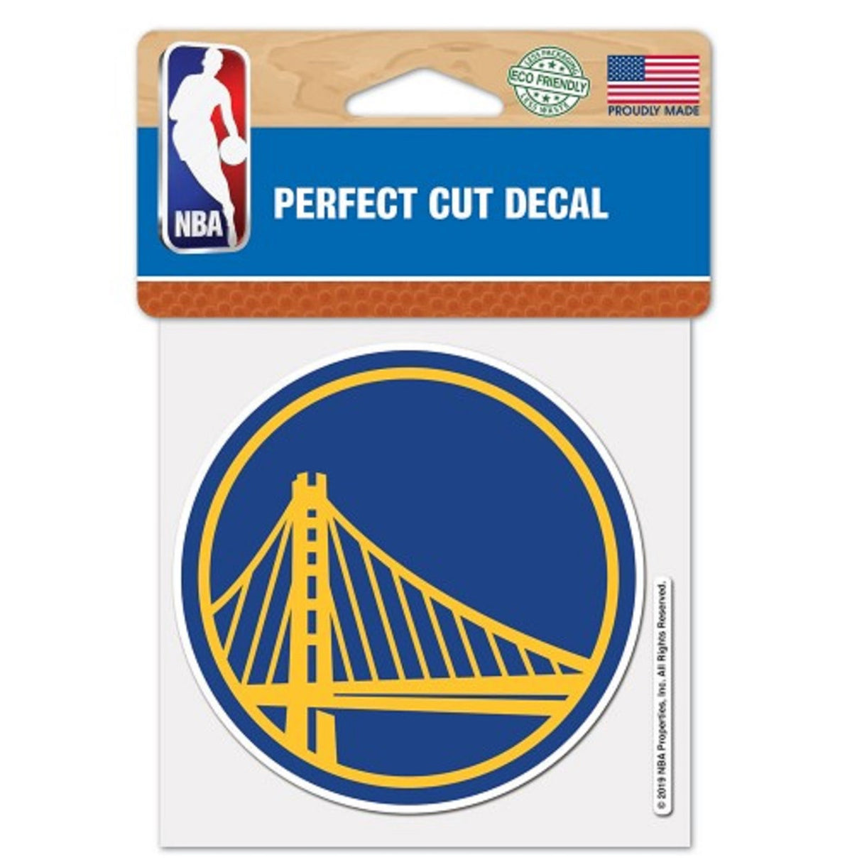 Wincraft Golden State Warriors Color Perfect Cut Decal 4x4 Fan Gear NBA Golden State Warriors