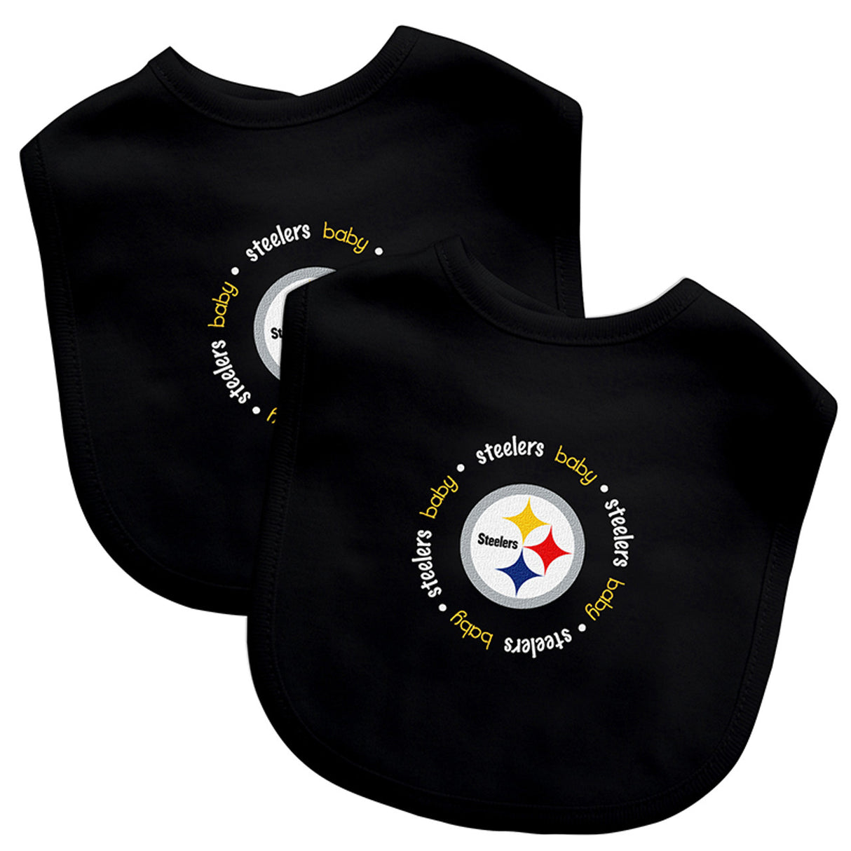 Masterpieces Puzzle Company Pittsburgh Steelers 2 Pack Baby Bib Fan Gear NFL Pittsburgh Steelers