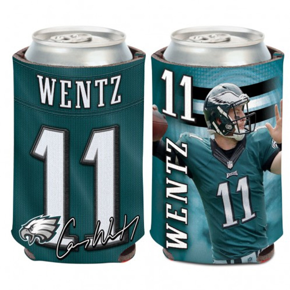 Wincraft Philadelphia Eagles Carson Wentz Design Can Cooler Fan Gear NFL Philadelphia Eagles