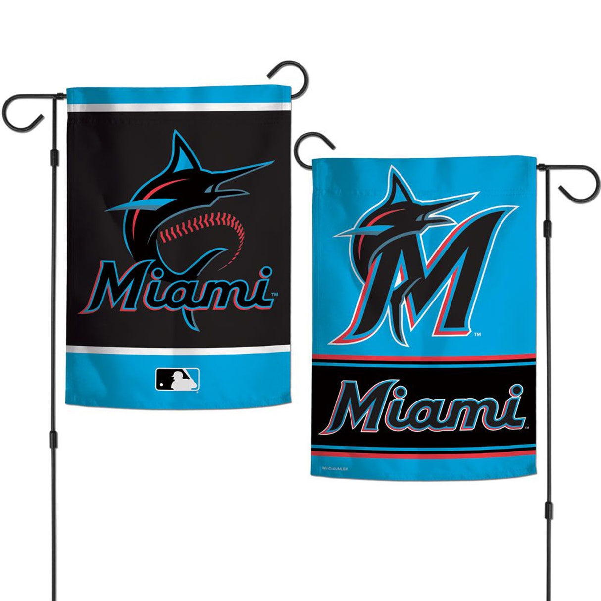 Wincraft Miami Marlins 2 Sided Garden Style Flag 12x18 Fan Gear MLB Miami Marlins