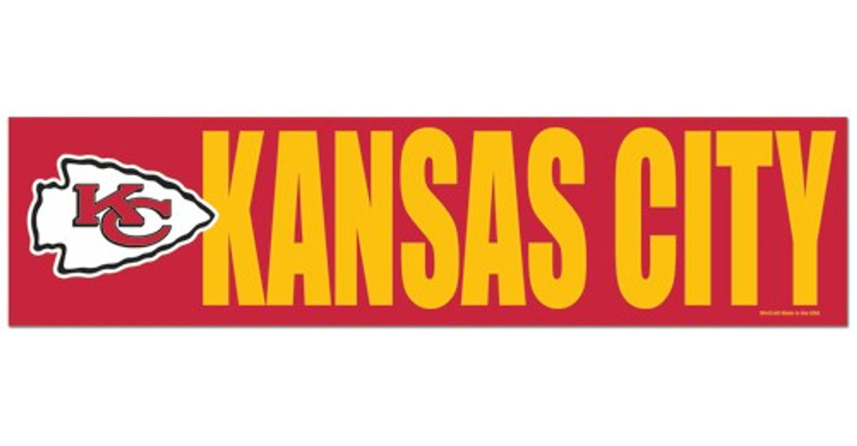 Wincraft Kansas City Chiefs Bumper Sticker Decal Fan Gear NFL Kansas City Chiefs