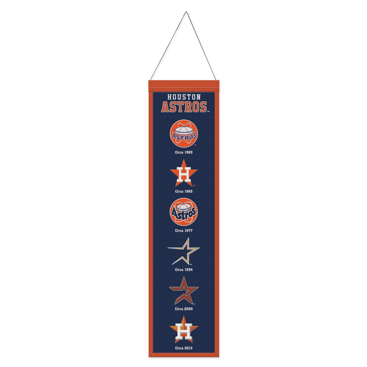 Wincraft Houston Astros Heritage Evolution Design Wool Banner 8x32 Fan Gear MLB Houston Astros