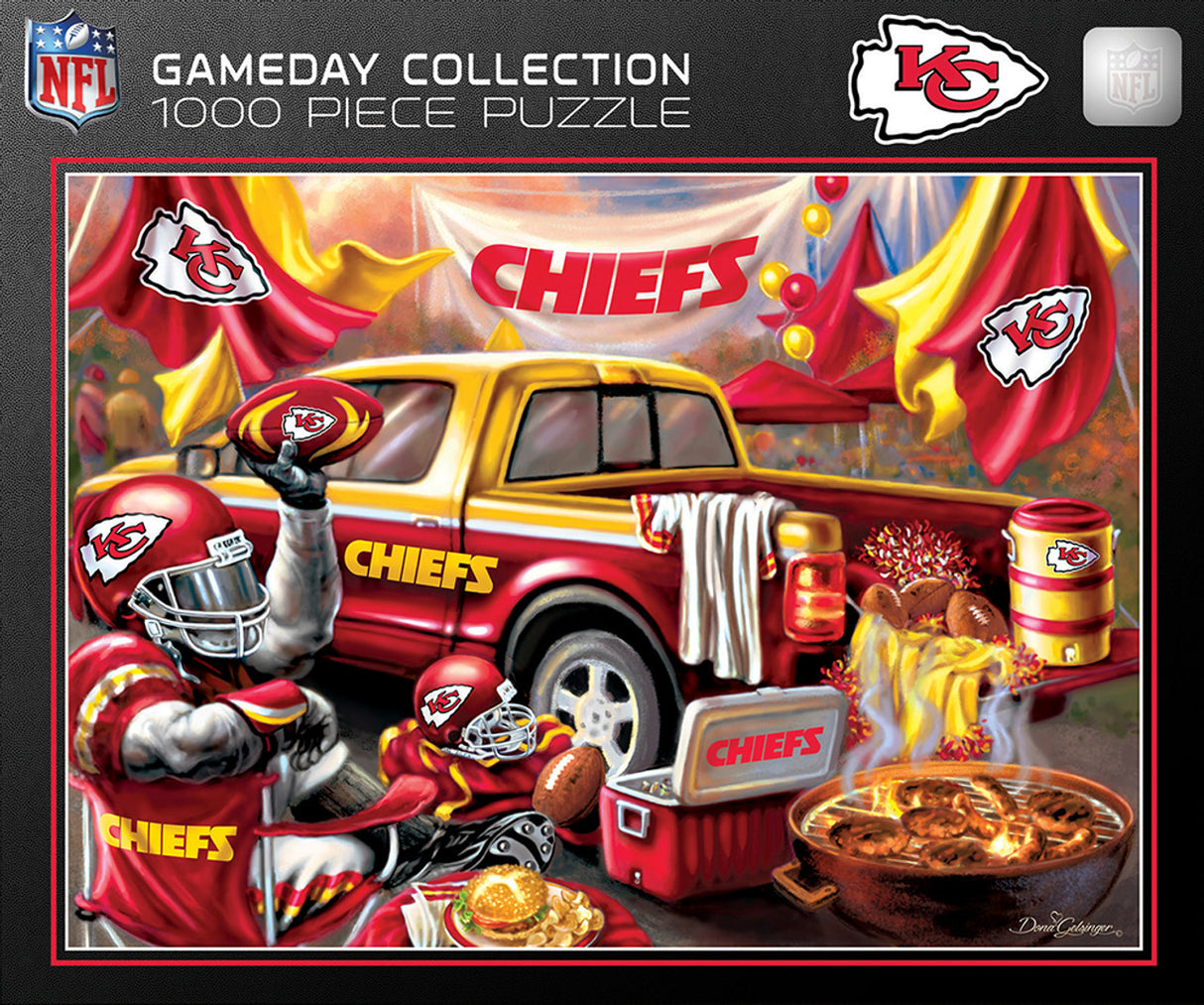Masterpieces Puzzle Company Kansas City Chiefs Gameday Design 1000 Piece Puzzle Fan Gear NFL Kansas City Chiefs