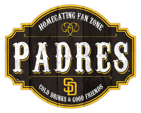 Fan Creations San Diego Padres 12 Inch Homegating Tavern Wood Sign Fan Gear MLB San Diego Padres