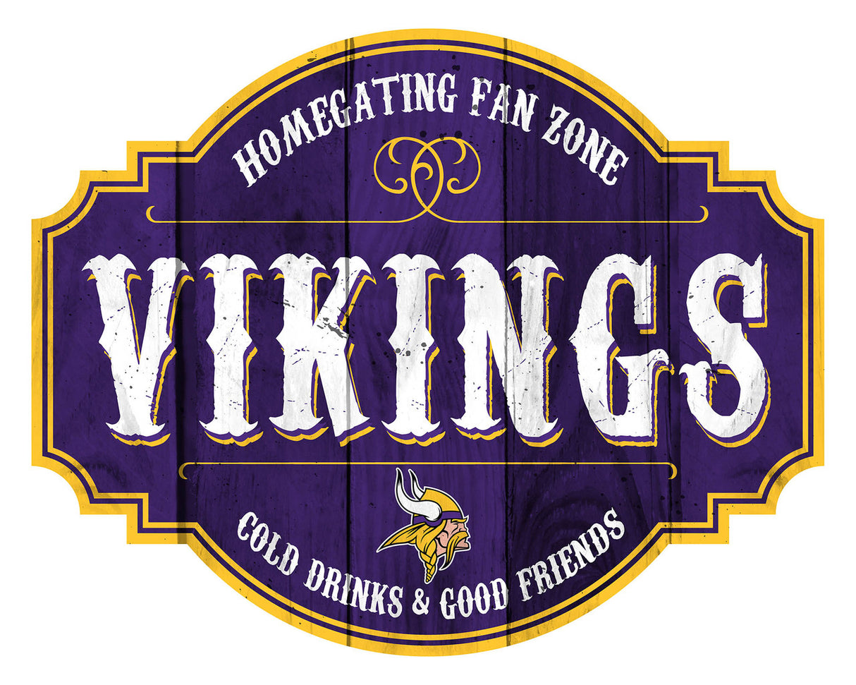 Fan Creations Minnesota Vikings 12 Inch Homegating Tavern Wood Sign Fan Gear NFL Minnesota Vikings