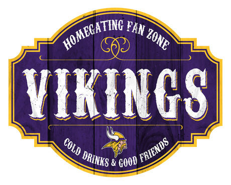 Fan Creations Minnesota Vikings 12 Inch Homegating Tavern Wood Sign Fan Gear NFL Minnesota Vikings