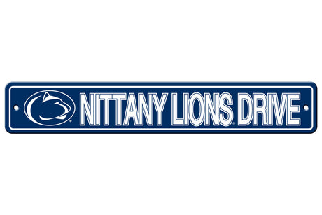 Fremont Die Penn State Nittany Lions Plastic Street Style Sign 4x24 Fan Gear NCAA Penn State Nittany Lions