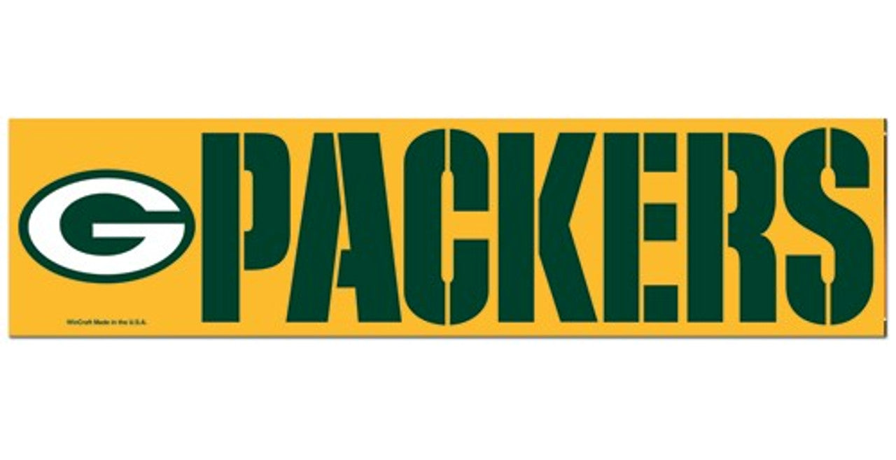 Wincraft Green Bay Packers Bumper Sticker Decal Fan Gear NFL Green Bay Packers