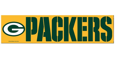 Wincraft Green Bay Packers Bumper Sticker Decal Fan Gear NFL Green Bay Packers