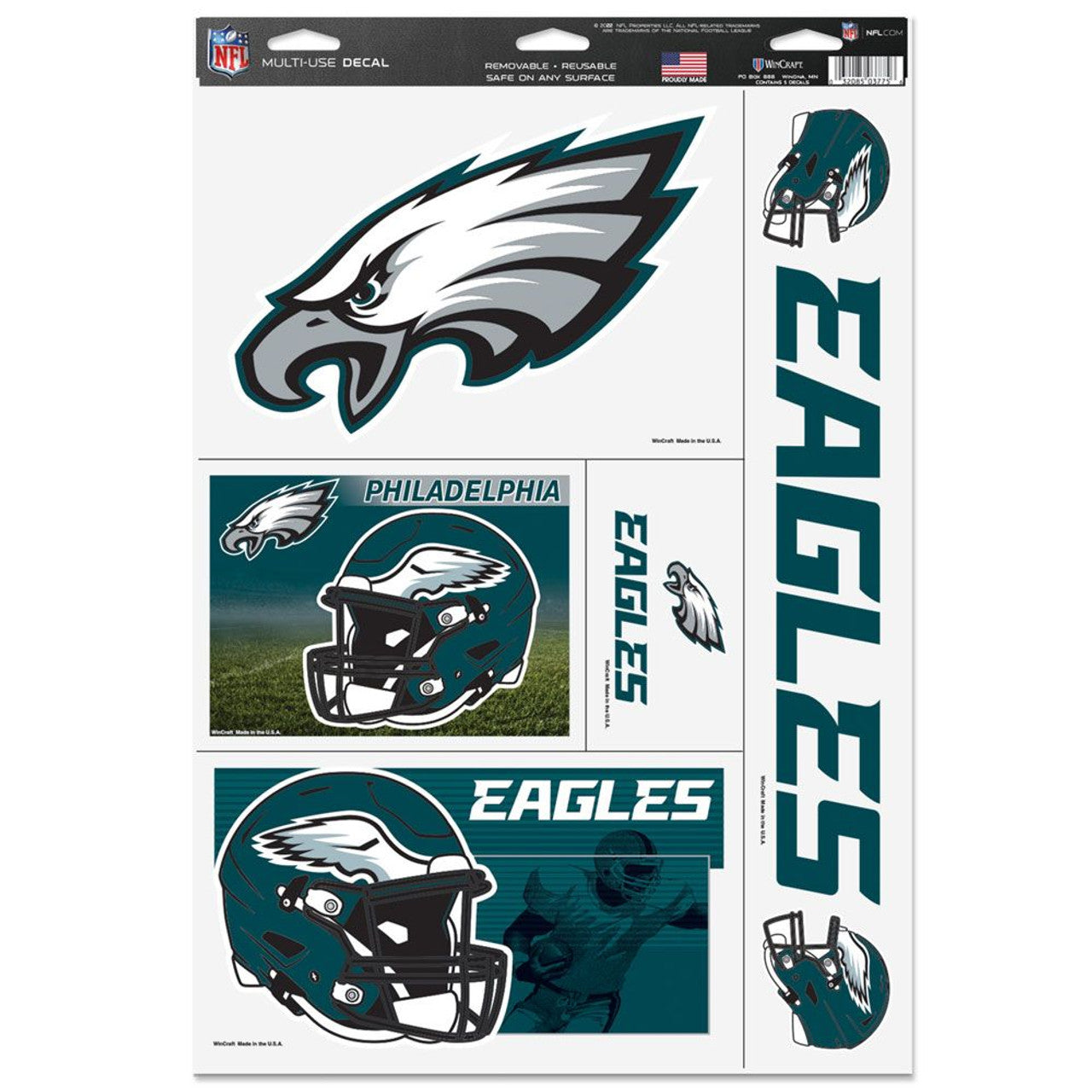 Wincraft Philadelphia Eagles Ultra Decal 11x17 Fan Gear NFL Philadelphia Eagles