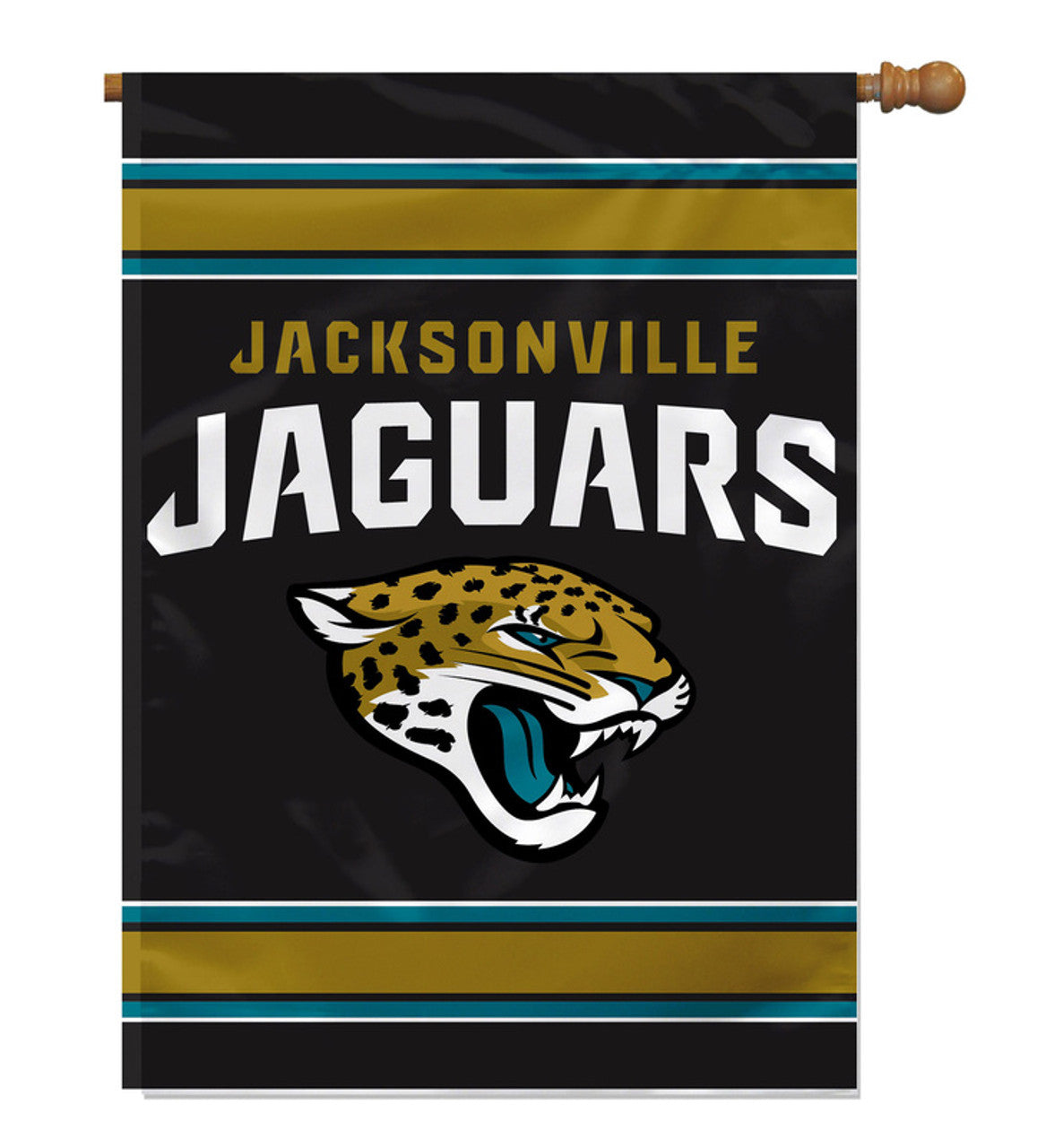 Fremont Die Jacksonville Jaguars 2 Sided Banner Style House Flag 28x40 Fan Gear NFL Jacksonville Jaguars