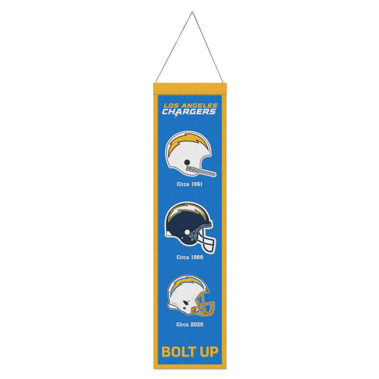Wincraft Los Angeles Chargers Heritage Evolution Design Wool Banner 8x32 Fan Gear NFL Los Angeles Chargers