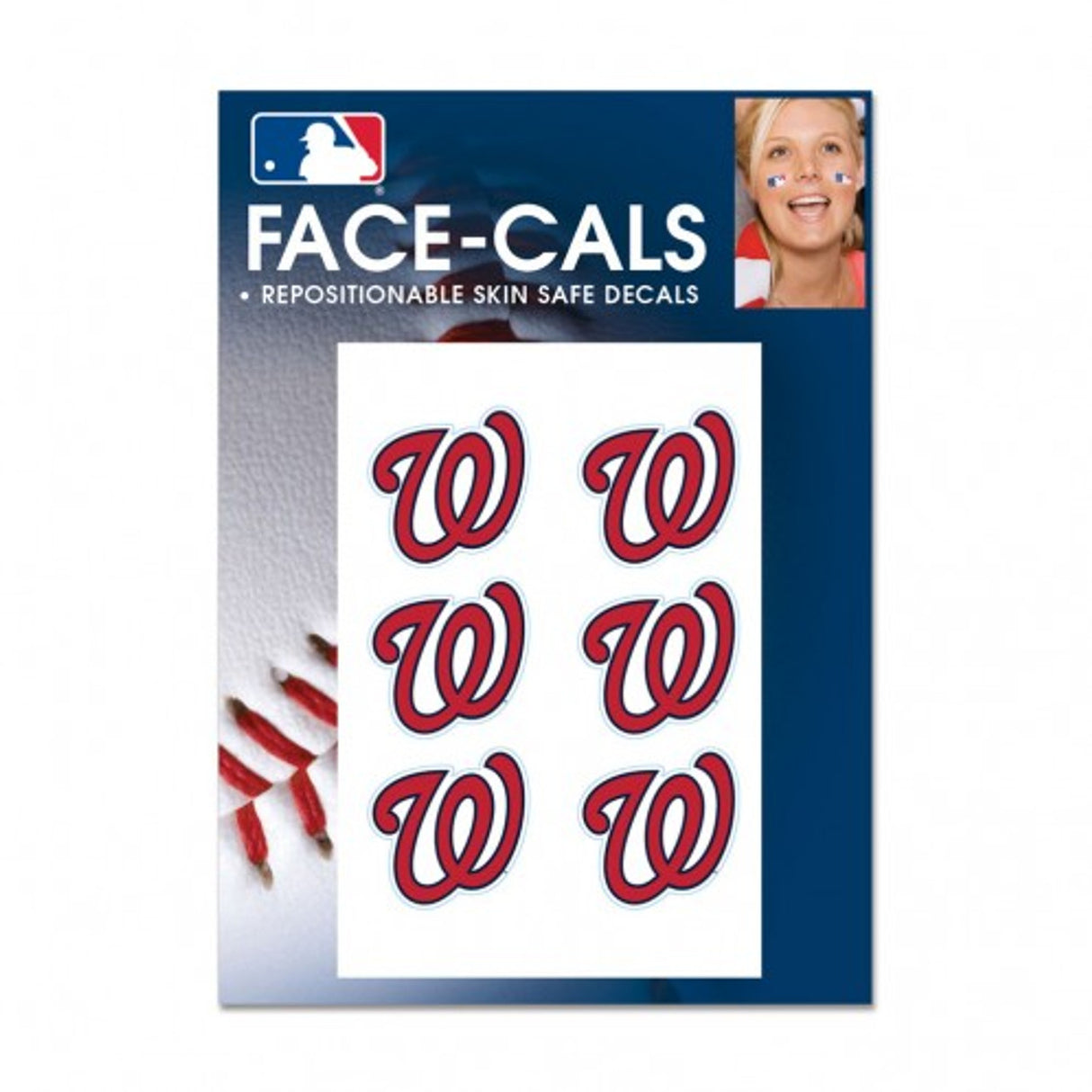 Wincraft Washington Nationals Tattoo Face Cals Fan Gear MLB Washington Nationals