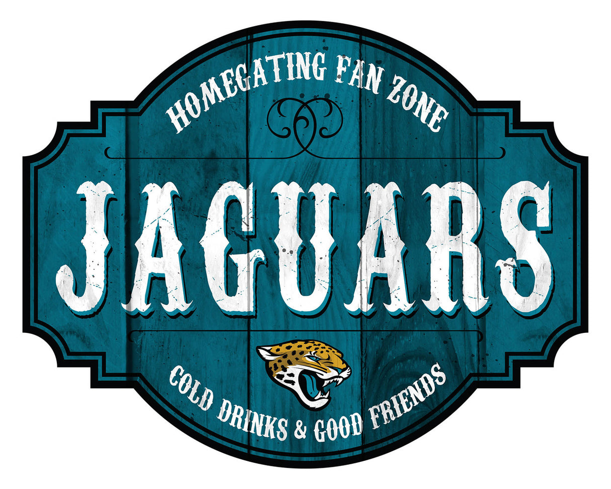 Fan Creations Jacksonville Jaguars 12 Inch Homegating Tavern Wood Sign Fan Gear NFL Jacksonville Jaguars