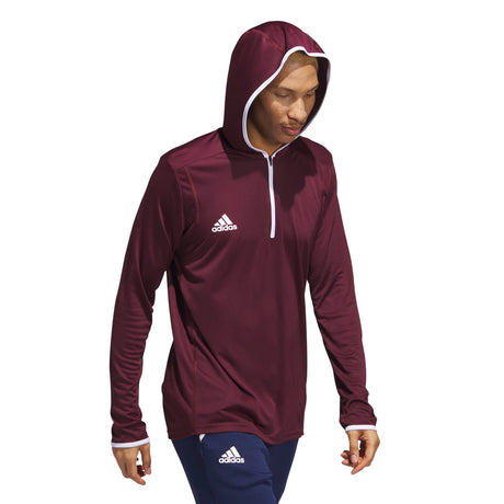 adidas Men's Team Issue Hooded Long Sleeve T-Shirt Mens Apparel Sweatshirts & Fleece