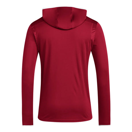 adidas Men's Team Issue Hooded Long Sleeve T-Shirt Mens Apparel Sweatshirts & Fleece