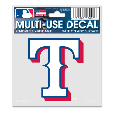 Wincraft Texas Rangers Multi Use Decal 3x4 Fan Gear MLB Texas Rangers