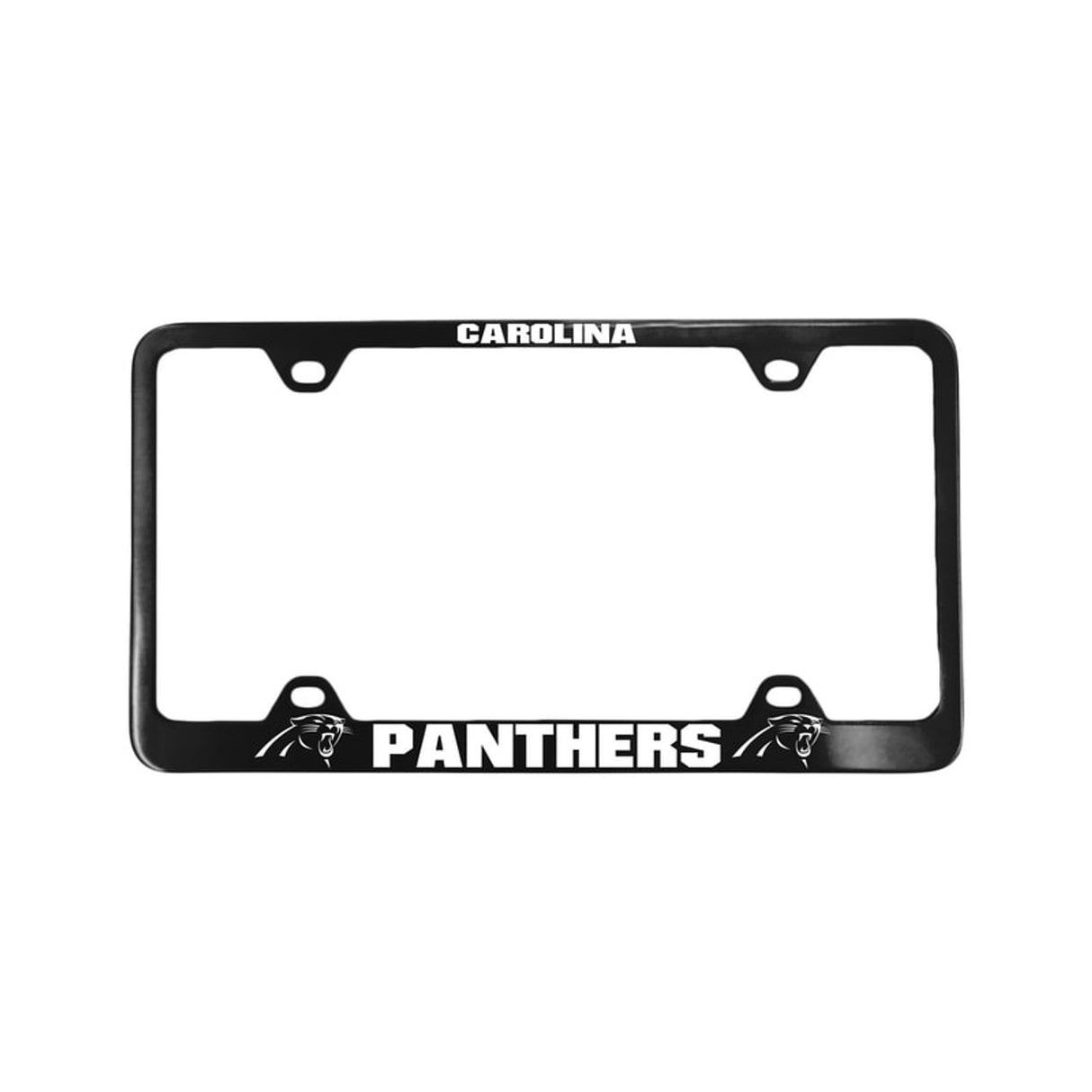 Fremont Die Carolina Panthers Black Laser Cut License Plate Frame Fan Gear NFL Carolina Panthers