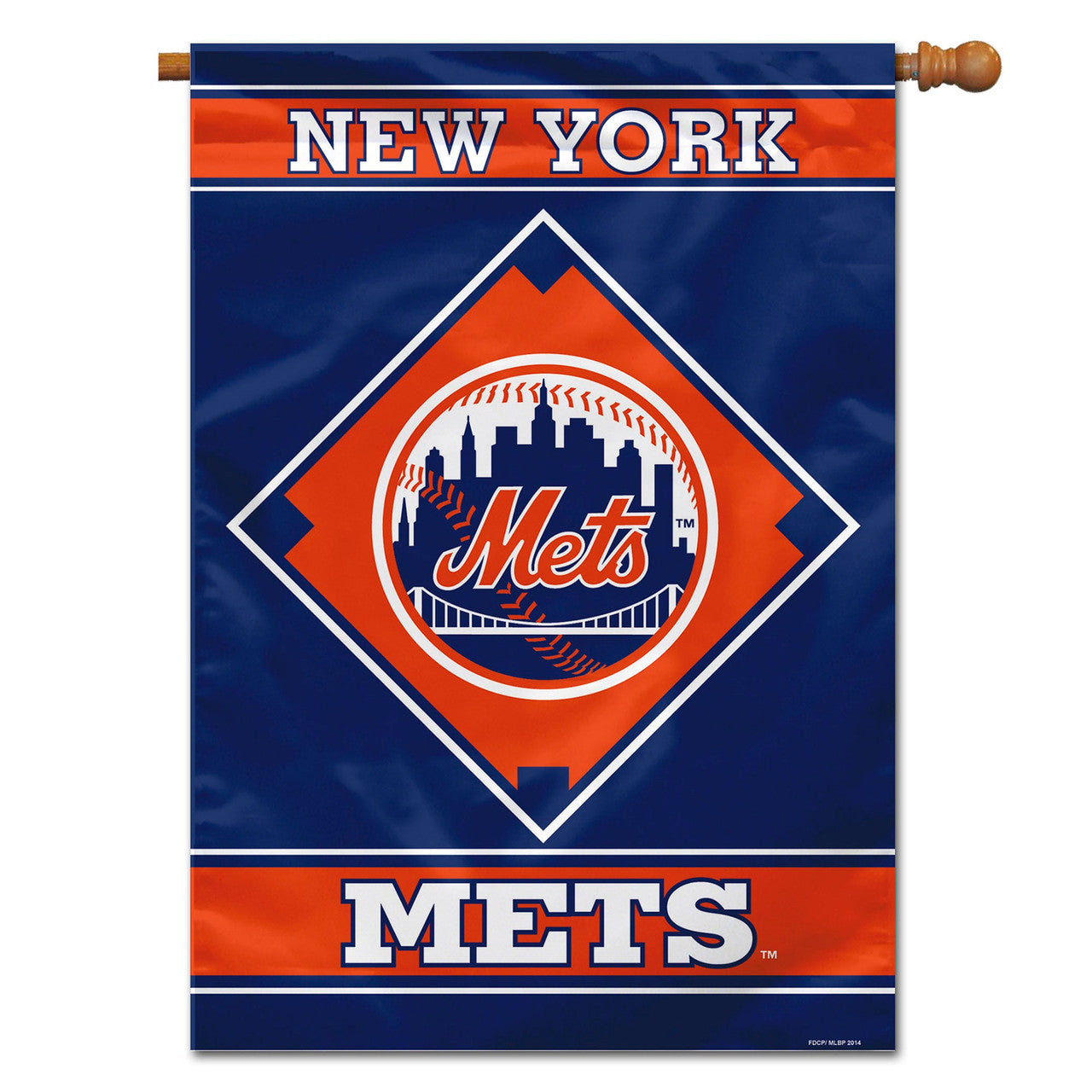 Fremont Die New York Mets 1-Sided House Flag 28x40 Fan Gear MLB New York Mets