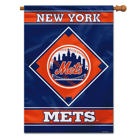 Fremont Die New York Mets 1-Sided House Flag 28x40 Fan Gear MLB New York Mets