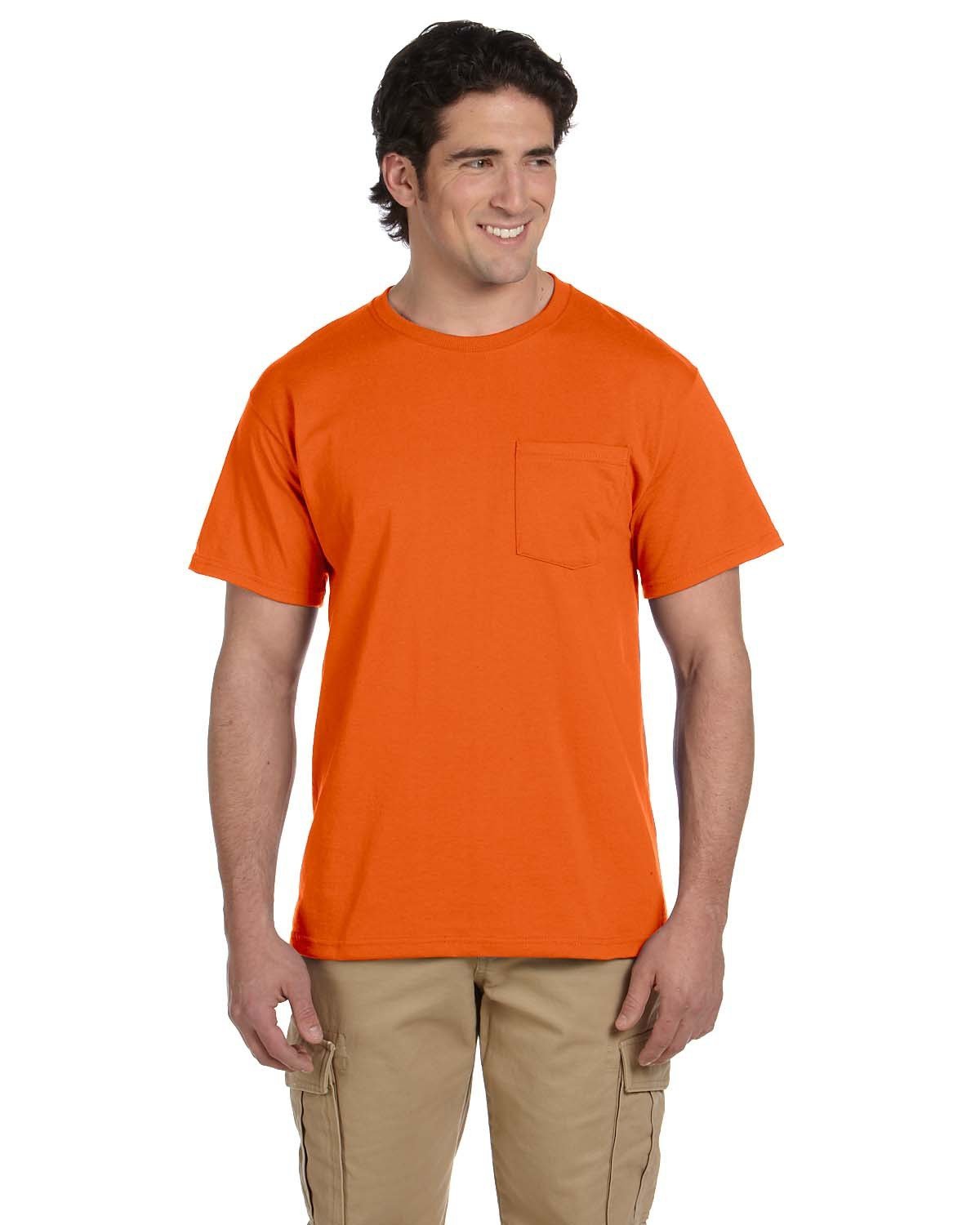 JERZEES Men's Dri-Power 50/50 Cotton/Poly Pocket T-Shirt 29MP Mens Apparel Shirts & Tops
