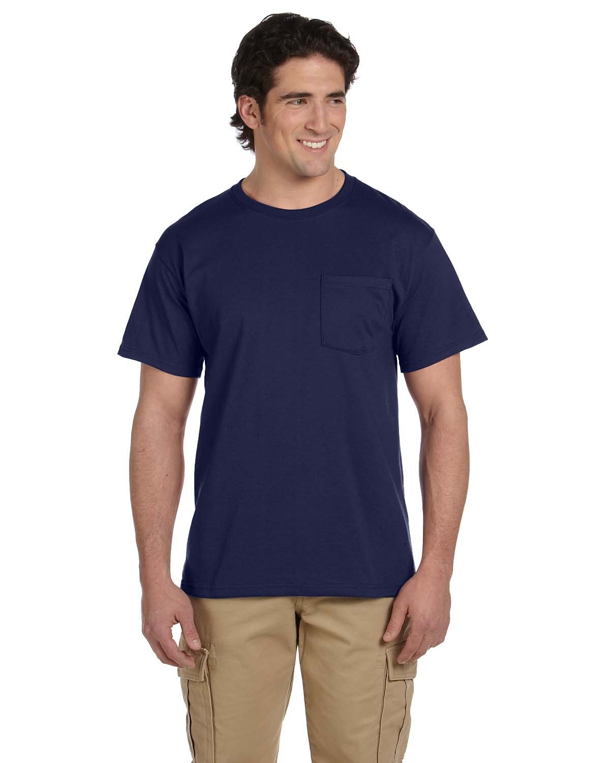 JERZEES Men's Dri-Power 50/50 Cotton/Poly Pocket T-Shirt 29MP Mens Apparel Shirts & Tops