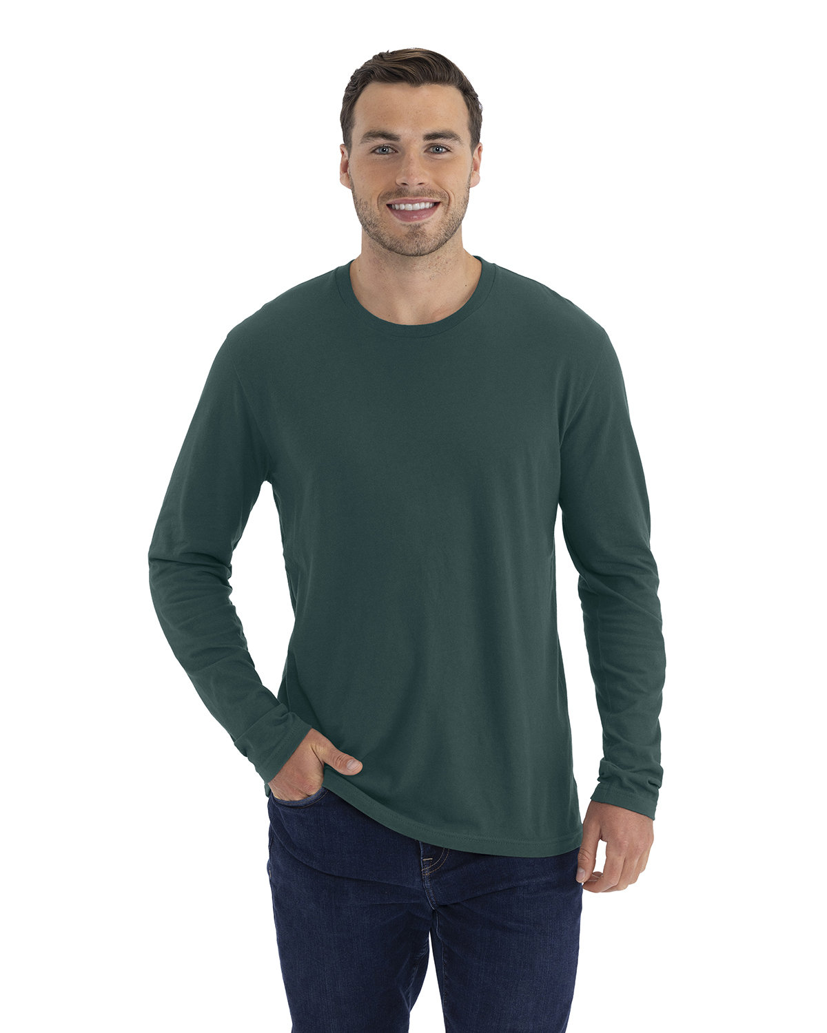 Next Level Men's Cotton Long Sleeve Tee. NL3601-1