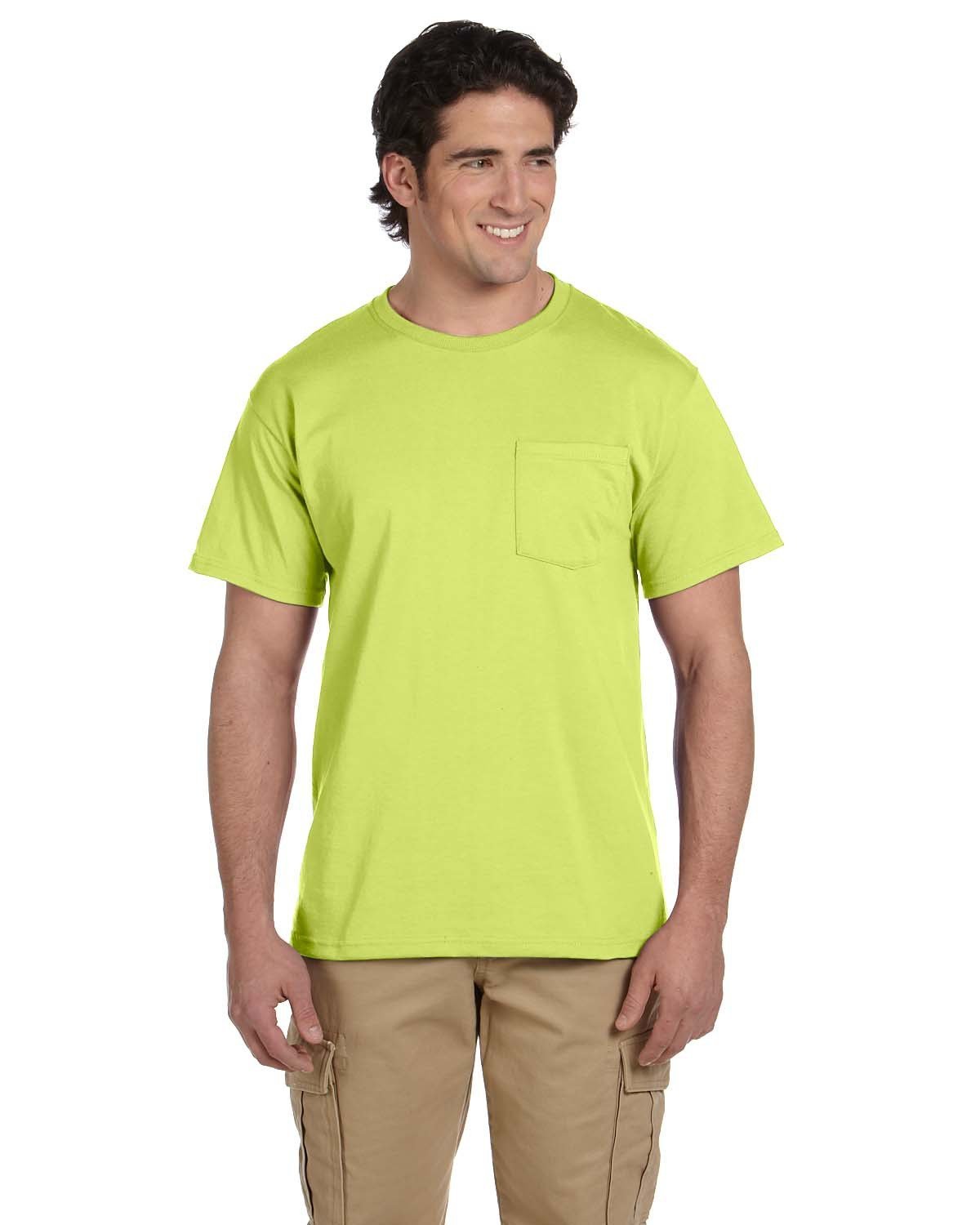 JERZEES Men's Dri-Power 50/50 Cotton/Poly Pocket T-Shirt 29MP Mens Apparel Shirts & Tops