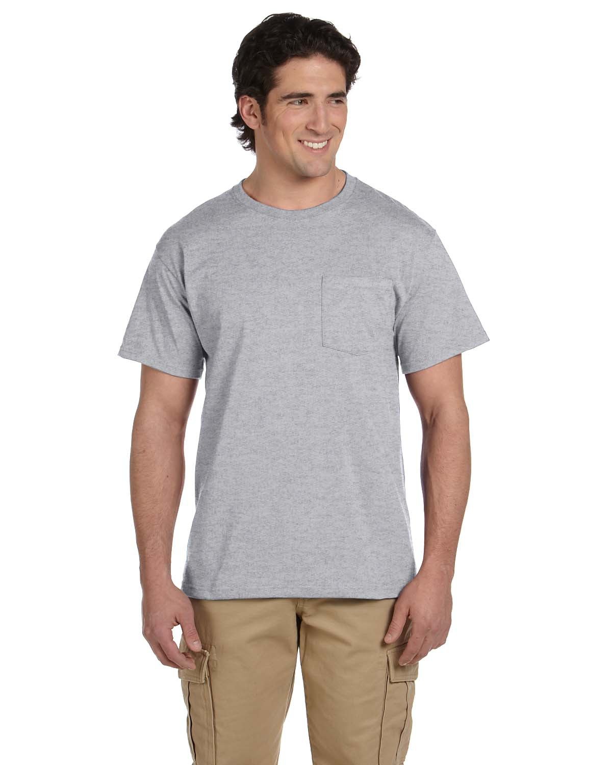 JERZEES Men's Dri-Power 50/50 Cotton/Poly Pocket T-Shirt 29MP Mens Apparel Shirts & Tops