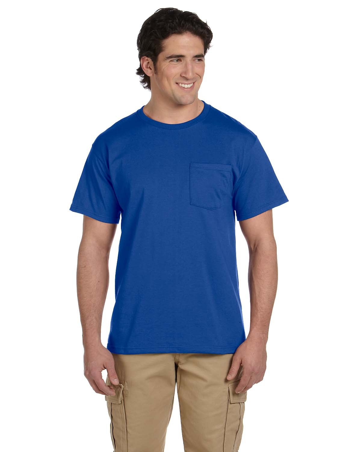 JERZEES Men's Dri-Power 50/50 Cotton/Poly Pocket T-Shirt 29MP Mens Apparel Shirts & Tops