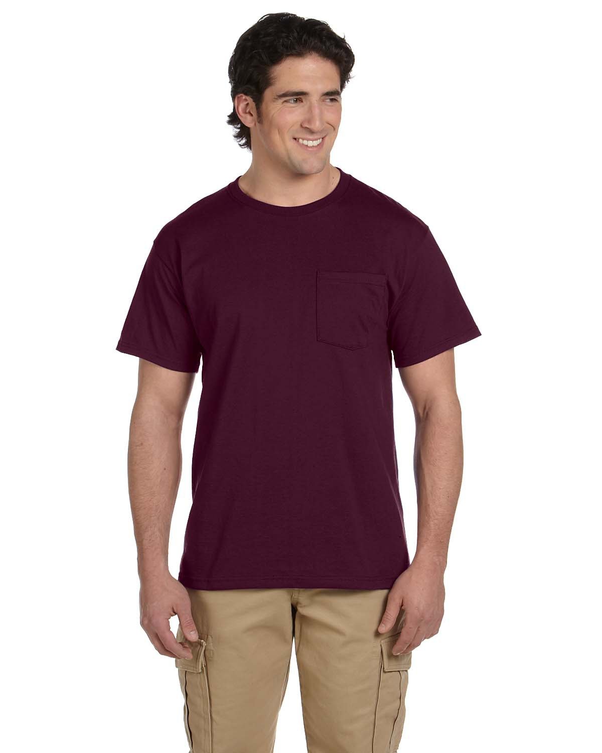 JERZEES Men's Dri-Power 50/50 Cotton/Poly Pocket T-Shirt 29MP Mens Apparel Shirts & Tops