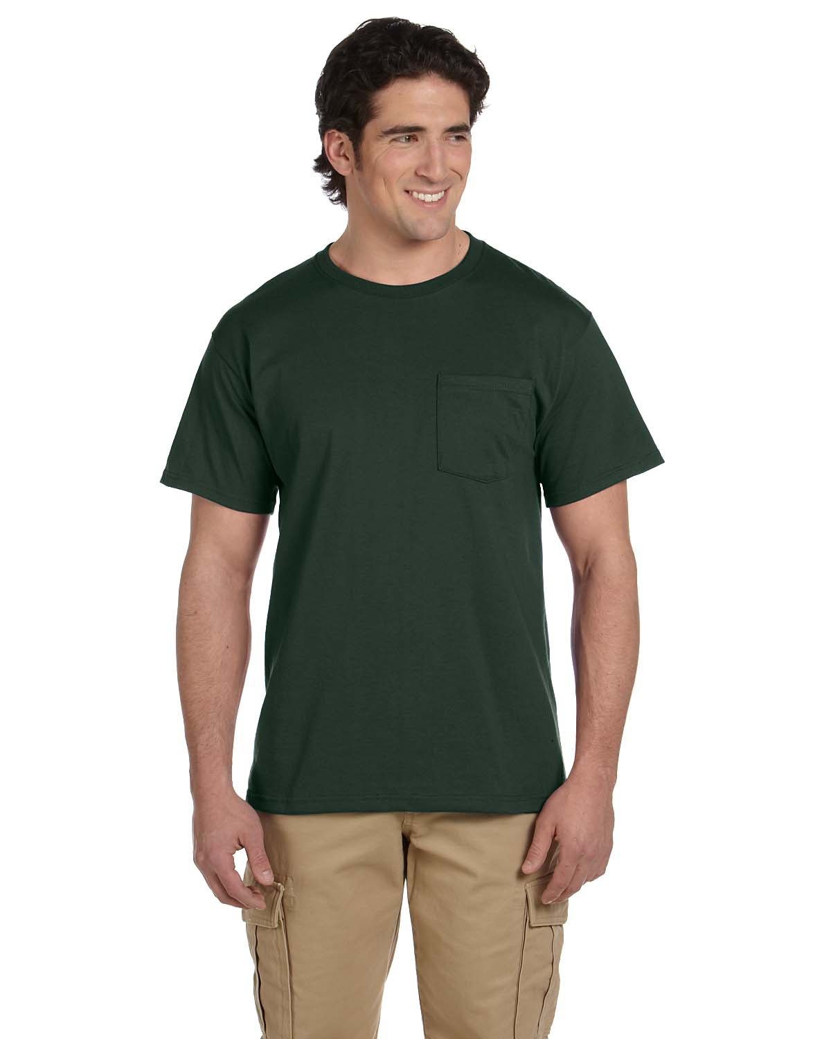 JERZEES Men's Dri-Power 50/50 Cotton/Poly Pocket T-Shirt 29MP Mens Apparel Shirts & Tops